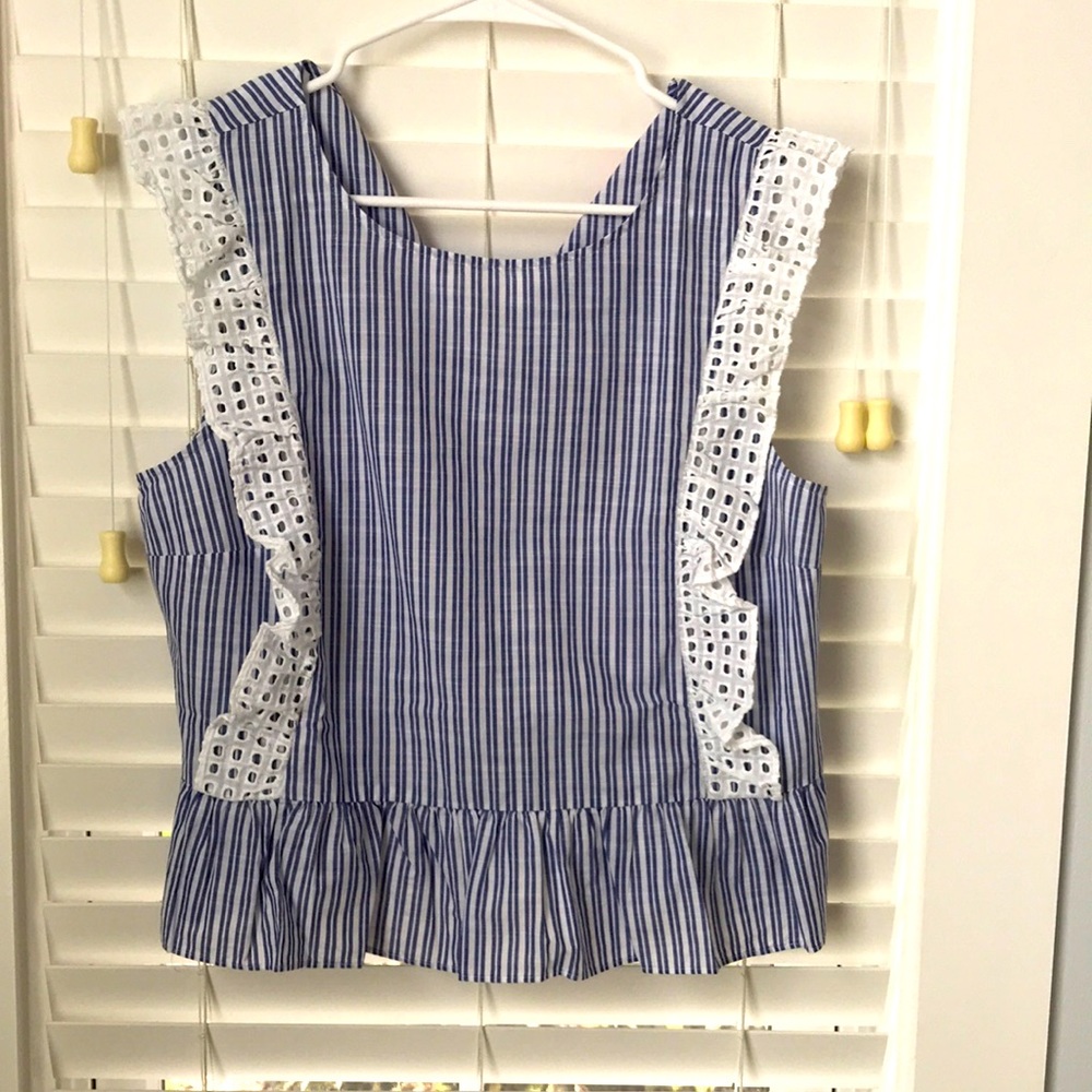 NWT Lilly Pulitzer Ellis Top Blue Thistle - Picture 3 of 6